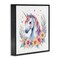 Stupell Industries Colorful Unicorn with Flowers Framed Giclee, design by Creative Studio